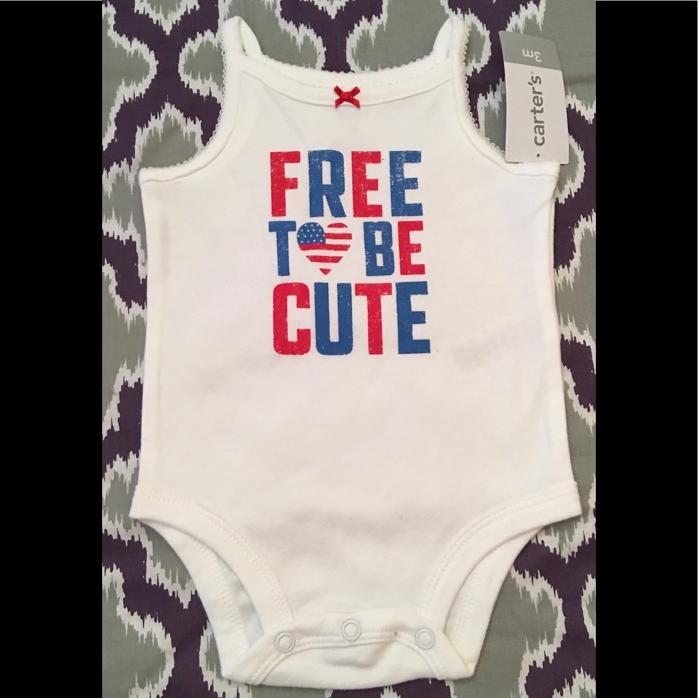 Tank top onesie sz. 3 months “Free to be Cute”